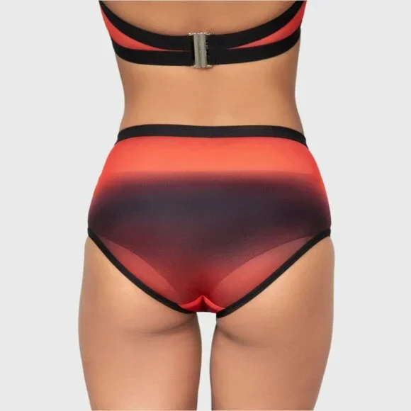 Killstar ✦ Dazzling Performance Bra & Panty Set ✦ Red Black Strappy Gothic NWT
